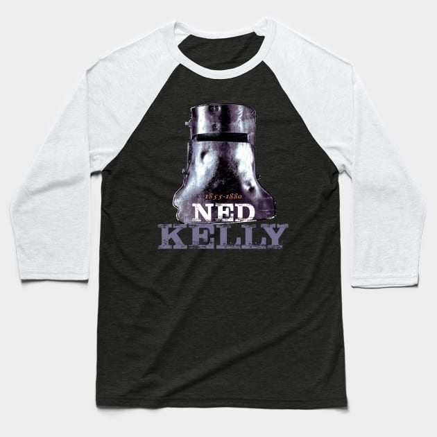 Ned Kelly Baseball T-Shirt by Toby Wilkinson